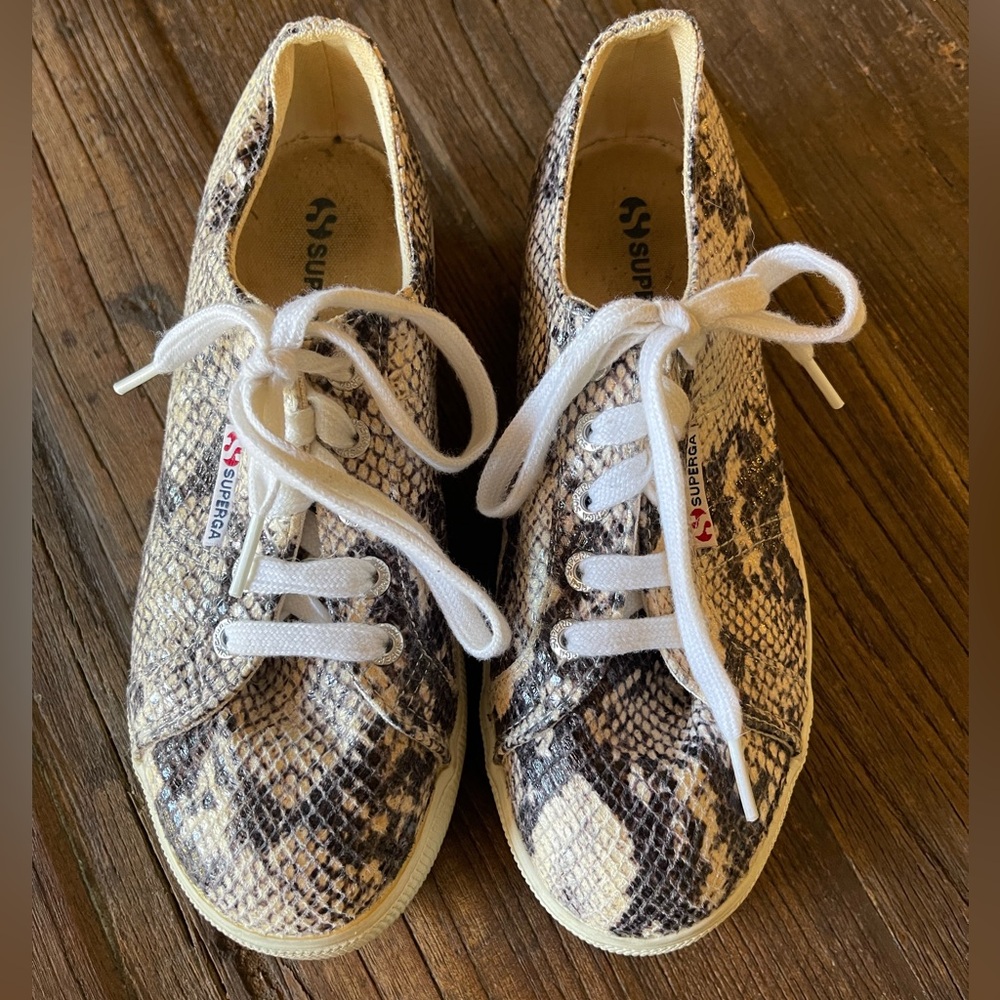 Superga Snake Print Sneakers